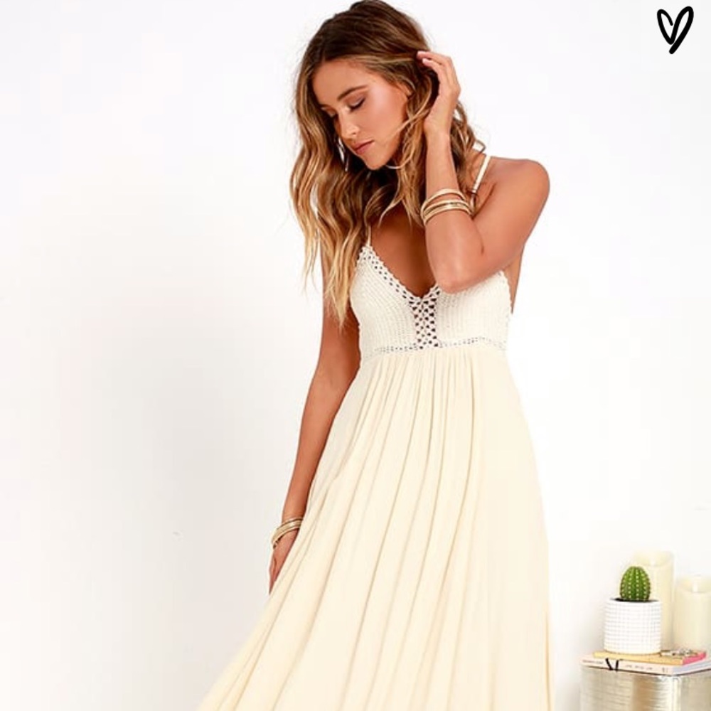 Lulu’s crochet top maxi dress